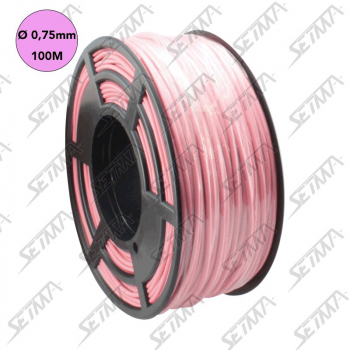 BOBINE DE CABLE UNIPOLAIRE - ROSE - DIAMETRE 0.75 MM2 X 100 M