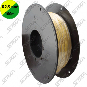 CARTON DE CABLE UNIPOLAIRE - VERT/JAUNE - DIAMETRE 2.50 MM2 X 100 M