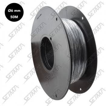 BOBINE DE CABLE UNIPOLAIRE - NOIR - DIAMETRE 6.00 MM2 X 50 M