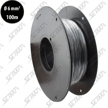CARTON DE CABLE UNIPOLAIRE - NOIR - DIAMETRE 6 MM2 X 100 M