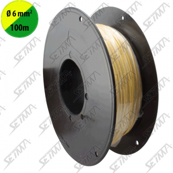 CARTON DE CABLE UNIPOLAIRE - VERT/JAUNE - DIAMETRE 6 MM2 X 100 M