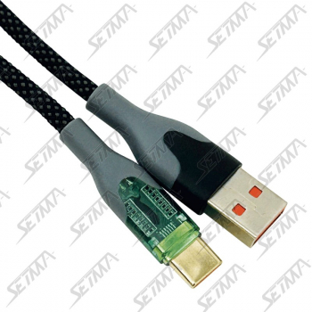 CABLE USB A VERS USB C - 1.5M - TOILE NOIRE PREMIUM