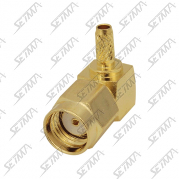 CONNECTEUR SMA MALE 90&deg; RP - RG174/316 - A SOUDER