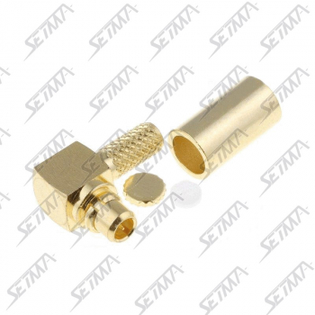 CONNECTEUR MCX MALE 90&deg; - RG174/316 - A SOUDER