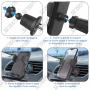 SUPPORT DE FIXATION SUR GRILLE D'AERATION AVEC BUTEE
