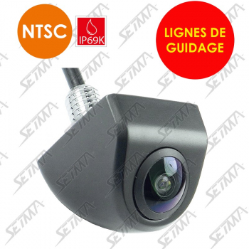 CAMERA AVEC AXE CENTRAL 8MM - ANGLE 155&deg; - LIGNE DE GUIDAGE - POSITION AVANT ET ARRIERE
