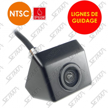 CAMERA AVEC AXE CENTRAL 8MM - ANGLE 128&deg; - LIGNE DE GUIDAGE - POSITION AVANT ET ARRIERE