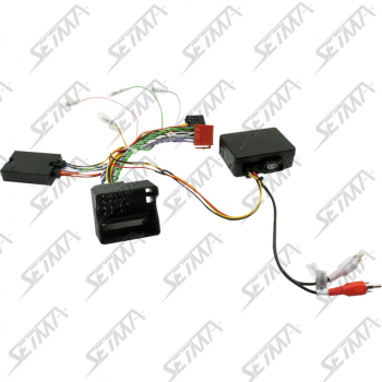 COMMANDE AU VOLANT + REPRISE AMPLI FIBRE OPTIQUE - MERCEDES -  ML DE 2005 A 2011 - CONNECTEUR FAKRA