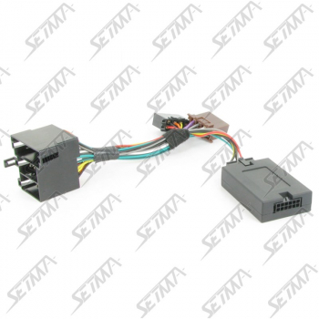 COMMANDE AU VOLANT - PEUGEOT - JUSQU'A 2002 - RESISTIVE - COMMANDE 4 FONCTIONS - RB1/RD1 - CONNECTEUR MINI-ISO 20 VOIES
