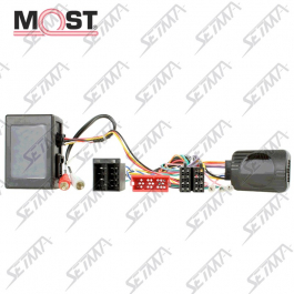 COMMANDE AU VOLANT + REPRISE AMPLI FIBRE OPTIQUE - PORSCHE - 911/BOXTER/CAYMAN DE 2004 A 2009 - PCM 3.0 - CONNECTEUR MINI-ISO