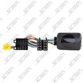 COMMANDE AU VOLANT - RENAULT - VDO TUNER LIST SANS AFFICHEUR SEPARE JUSQU'A 2005 - RESISTIVE - CONNECTEUR ISO 8 VOIES