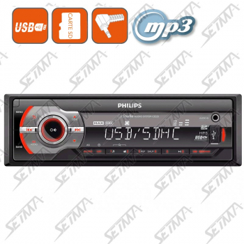 PHILIPS CE233 - AUTORADIO 1 DIN - USB / SD / AUX - FACADE AMOVIBLE