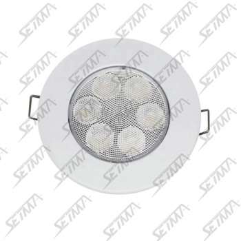 LAMPE CIRCULAIRE BLANCHE - IP53 - 5800K - 133LM - 12/24V -  DIAM : 8.7CM