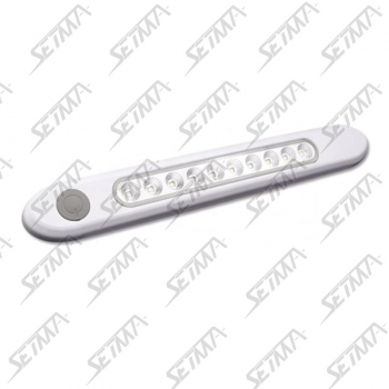 LAMPE INTERIEURE TYPE REGLETTE BLANCHE AVEC INTERRUPTEUR - 30CM -  IP53 - 12V - 5500K - 275LM