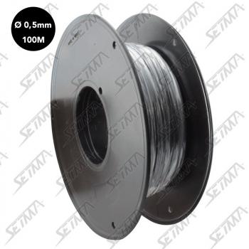 BOBINE DE CABLE UNIPOLAIRE - NOIR - DIAMETRE 0.5 MM2 X 100 M