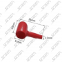 COSSE 11MM /  FIL 2.5MM2 MAX - ISOLANT PLASTIQUE ROUGE POUR COSSE ALIMENTATION
