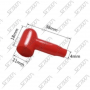COSSE 11MM /  FIL 4MM2 MAX - ISOLANT PLASTIQUE NOIR POUR COSSE ALIMENTATION
