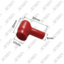 COSSE 10MM /  FIL 6MM2 MAX - ISOLANT PLASTIQUE NOIR POUR COSSE ALIMENTATION