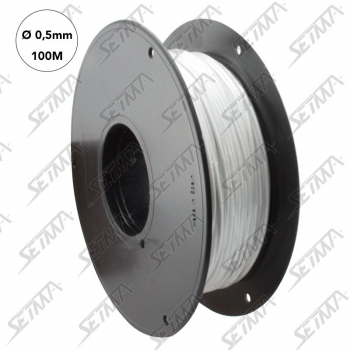BOBINE DE CABLE UNIPOLAIRE - BLANC - DIAMETRE 0.5 MM2 X 100 M