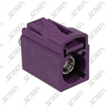 CONNECTEUR D'ANTENNE FAKRA FEMELLE 90&deg; BORDEAUX - D - RG174 / RG316