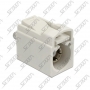 CONNECTEUR D'ANTENNE FAKRA FEMELLE 90° CREME - B - RG174 / RG31