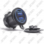 DOUBLE CHARGEURS ALLUME-CIGARE 5V - 2 ENTREES USB 2.1A - ECLAIRAGE BLEU