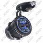 DOUBLE CHARGEURS ALLUME-CIGARE 5V - 2 ENTREES USB 2.1A - ECLAIRAGE BLEU