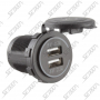 DOUBLE CHARGEURS ALLUME-CIGARE 5V - 2 ENTREES USB 2.1A - ECLAIRAGE BLEU