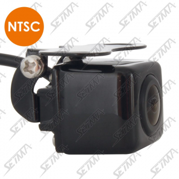CAMERA AVEC ANGLE REGLABLE 0&deg; A 90&deg; - CVBS - POSITION AVANT ET ARRIERE - FINITION NOIRE LAQUEE