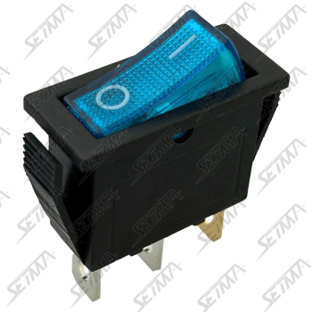 INTERRUPTEUR 24V - 3 CONTACTS LED BLEUE