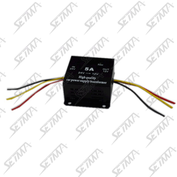 CONVERTISSEUR DE TENSION 24VDC-12VDC - 5A - AVEC GESTION DU +APC