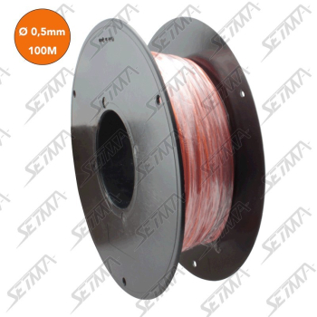BOBINE DE CABLE UNIPOLAIRE - ORANGE - DIAMETRE 0.5 MM2 X 100 M