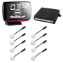 AIDE AU STATIONNEMENT AVANT ET ARRIERE - 8 SONDES BLANCHES - ECRAN LCD - 12V
