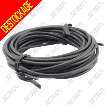BOBINE DE CABLE UNIPOLAIRE - NOIR - DIAMETRE 1.5 MM2 X 5 M