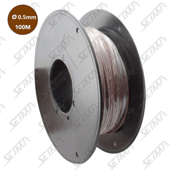 BOBINE DE CABLE UNIPOLAIRE - MARRON - DIAMETRE 0.5 MM2 X 100 M - ECE R118 T2 ISO 6722-1 DIN 72551/6