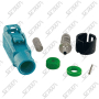 CONNECTEUR FAKRA FEMELLE WATERPROOF VERT D'EAU - Z - RG-174 / RG-316 - A SERTIR